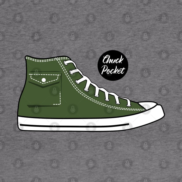 Shoe chuck pocket green army by creative.z